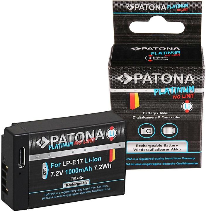 Produktbild Patona Platinum Akku wie Canon LP-E17 mit USB-C Input (Akku)