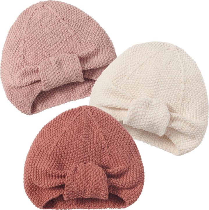 Actual product image nordic coast company Set of 2 baby turbans nature & copper