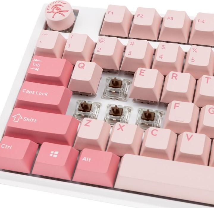 Actual product image Ducky One 3 Gossamer TKL Pink Gaming Keyboard - MX-Brown (US) (US, Cable)