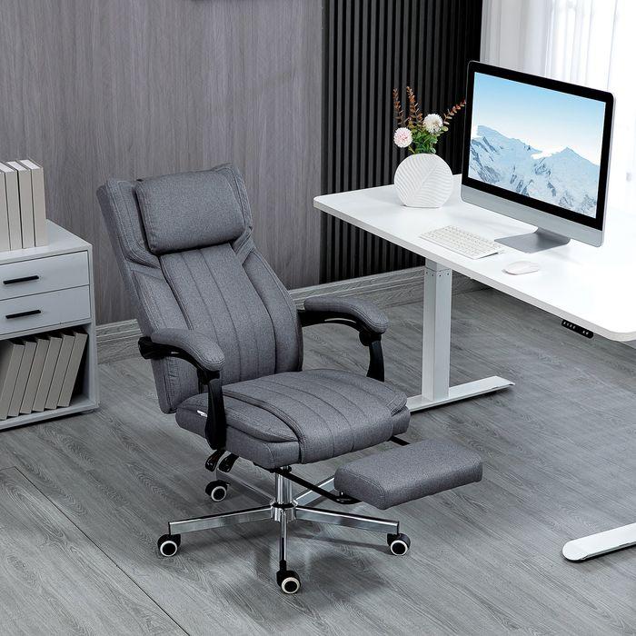 Image du produit Swisshandel24 Siège de bureau avec 5 modes de massage, ergonomique, avec fonction inclinable, repose-pieds