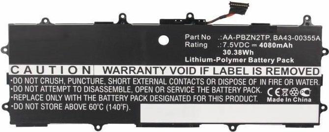 Actual product image CoreParts Battery for Samsung Laptop (1 Cells, 4080 mAh)