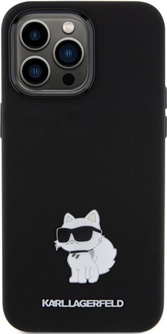 Image du produit Karl Lagerfeld KLHCP15LSMHCNPK iPhone 15 Pro 6.1" czarny/black Silicone Choupette Metal Pin (Apple iPhone 15 Pro)
