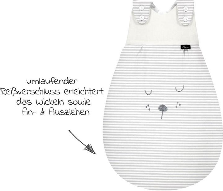 Produktbild Alvi Baby-Ganzjahresschlafsack Mäxchen Faces Gr. 56/62 (62 cm)