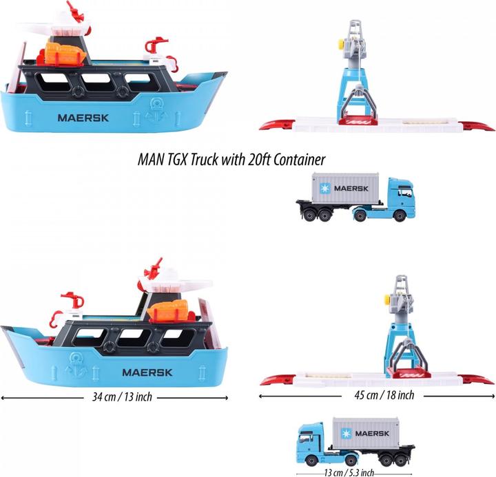 Immagine prodotto Majorette Nave merci Creatix Logistic+1 veicolo