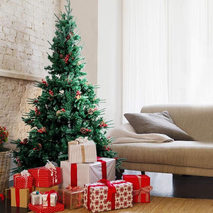 Produktbild Himaly Künstlicher Weihnachtsbaum mit Tannenzapfen und Früchten (180 cm)