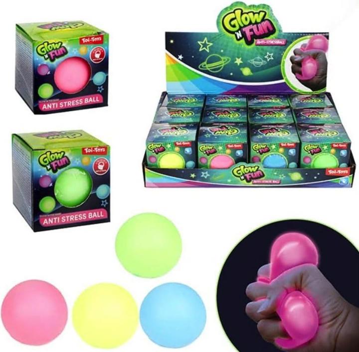 Immagine prodotto Toi-Toys Palla antistress Glow N Fun, si illumina al buio