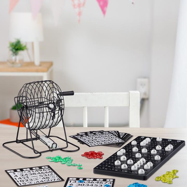 Image du produit Relaxdays Jeu de bingo avec tambour de tirage (Anglais)