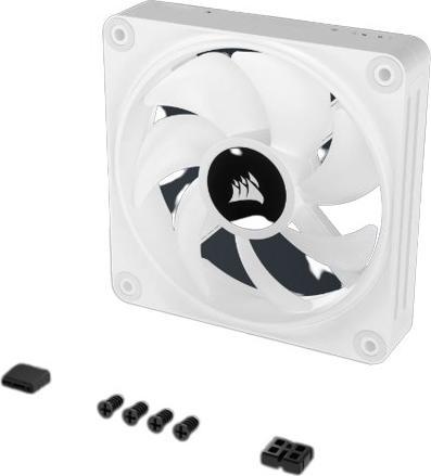 Actual product image Corsair iCUE LINK QX120 RGB 120 mm PWM fan (white, starter kit) (120 mm, 3 x)