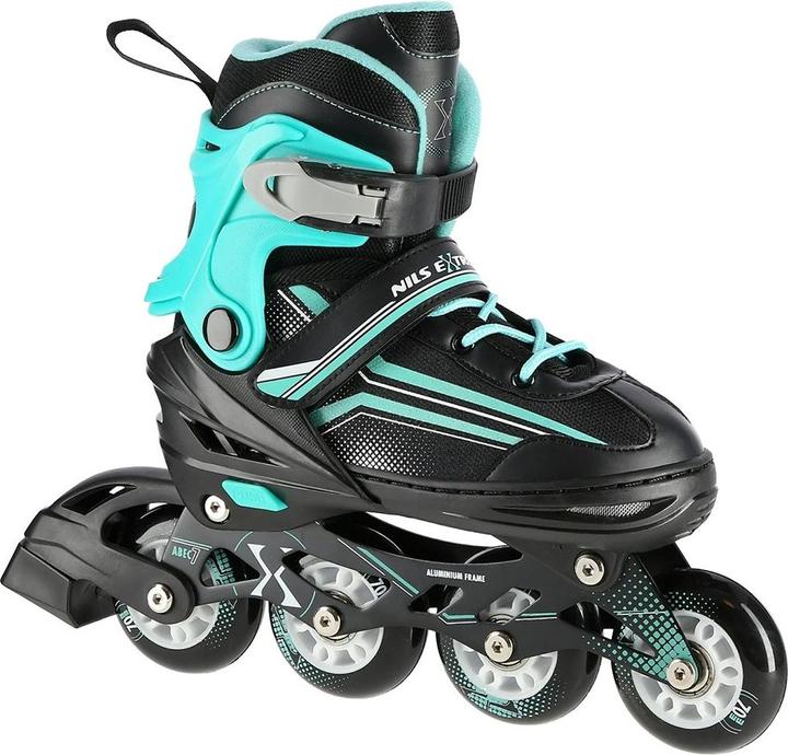 Nils PATTINI EXTREME NH18190 2IN1 NERO/BLU TAGLIA. L (39-43) CON PATTINI DA HOCKEY INTERCAMBIABILI (39, 40, 41, 42, 43)