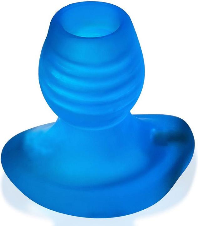 Actual product image Oxballs Glowhole-1 Hollow Buttplug with Led Insert Blue Morph Small