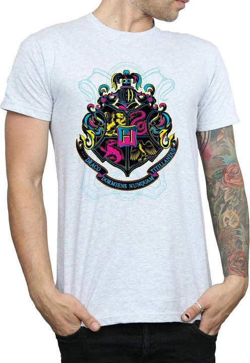 Actual product image Mens Hogwarts Crest Cotton T-Shirt (S)