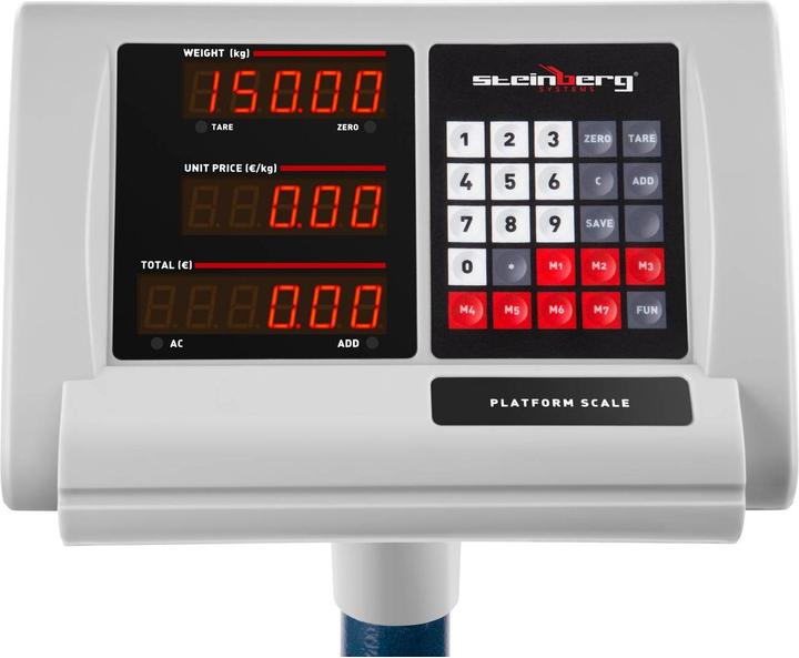 Produktbild Steinberg Plattformwaage Bodenwaage Paketwaage Industriewaage klappbar 150 kg/10 g