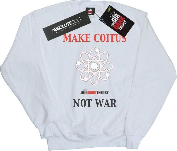 Dam Sweatshirt aus Baumwolle Make Coitus Not War