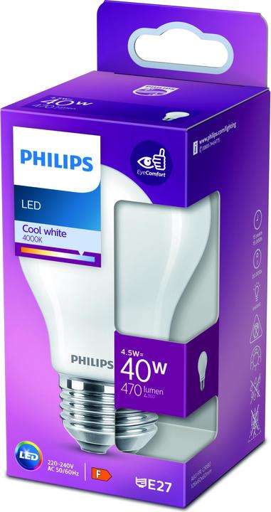 Produktbild Philips Lampe (E27, 4.50 W, 470 lm, 1 x, F)