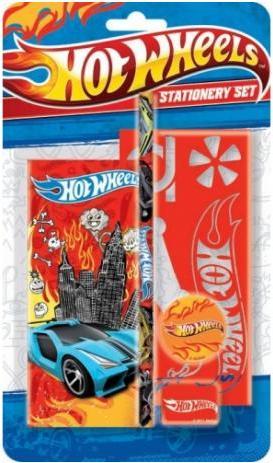 Image du produit Hot Wheels - Ensemble de papeterie (Jaune, Rouge, Bleu, 1 x)