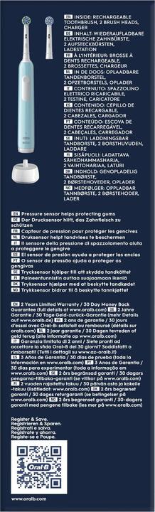Actual product image Braun Oral-B Series 1 Blue Rechargeable Electric Toothbrush with 2 Replacement Brush Heads, 1 Toothbrush (Oscillating toothbrush)