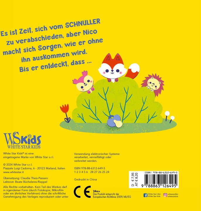 Produktbild Tschüss Schnuller! (Grosswerden mit Nico) (Deutsch, Altea Villa, Claudia Theis-Passaro, Jessica Antonini, 2024)