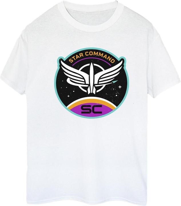 Actual product image Disney Womens/Ladies Lightyear Star Command Circle Cotton Boyfriend T-Shirt (XXL)