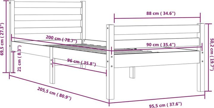 Image du produit VidaXL Ingaborg (90 x 200 cm)