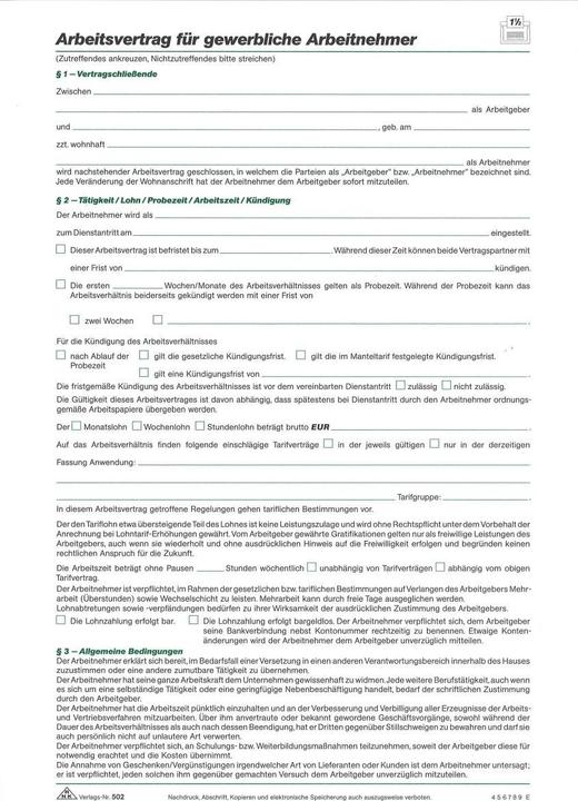 Valori nutrizionali e ingredienti Rnk Casa editrice Forma del contratto di lavoro commerciale/industriale (10 x)