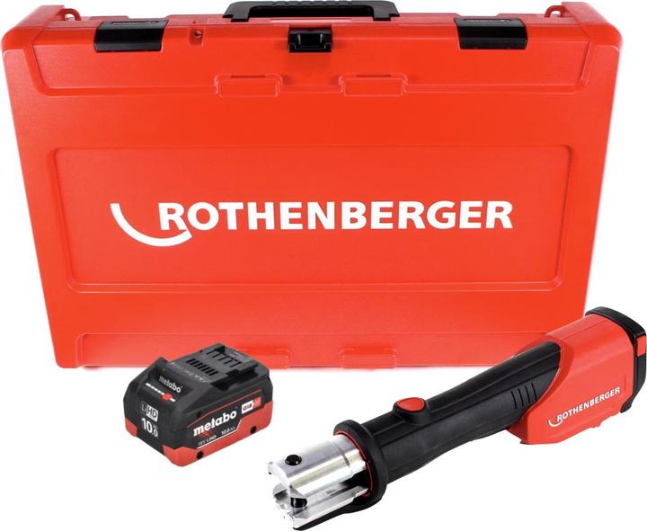 Produktbild Rothenberger ROMAX 4000 Akku Pressmaschine 18 V elektrohydraulisch + 1x Akku 10,0 Ah CAS + Koffer -