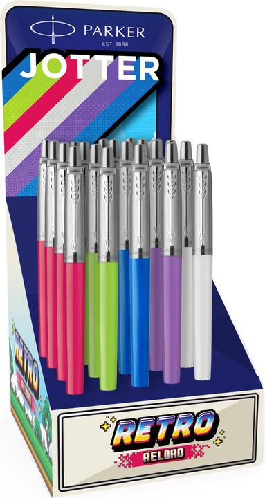 Actual product image Parker Pen JOTTER ORIGINALS 90's Retro Edition DISPLAY (Blue)