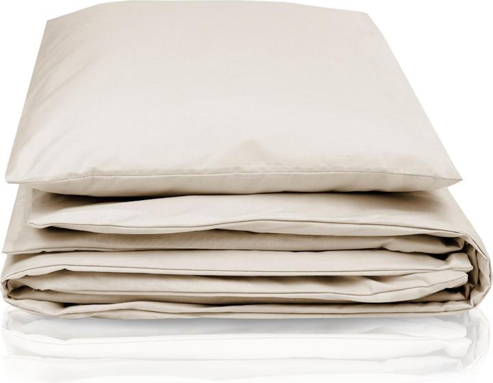 Actual product image Julius Zöllner Bed linen plain taupe, 100/135+40/60