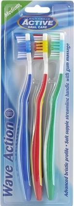 Produktbild Beauty Formulas Active Oral Care - Wave Action Toothbrushes Medium 3 Pcs. (3 x)