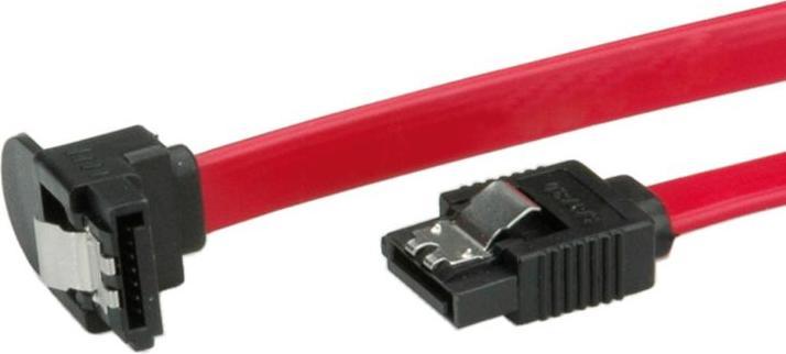Image du produit Roline Câble HDD Int. SATA 6.0 Gbit/s avec snap lock, coudé 0.5m