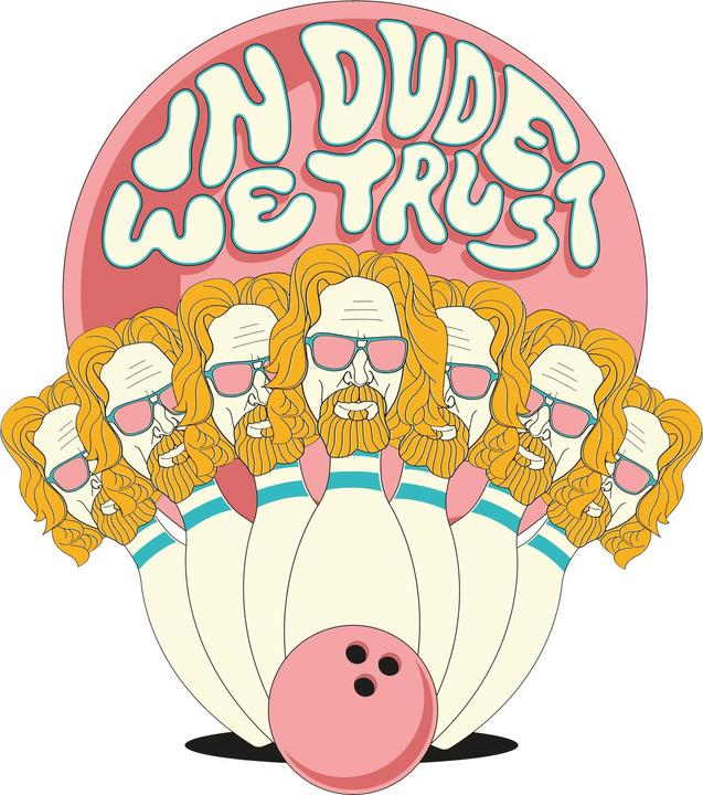 Actual product image The Big Lebowski Unisex Adult In Dude We Trust Hoodie (L)