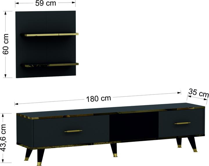 Immagine prodotto Homitis Ameer (180 x 35 x 43,5 cm)