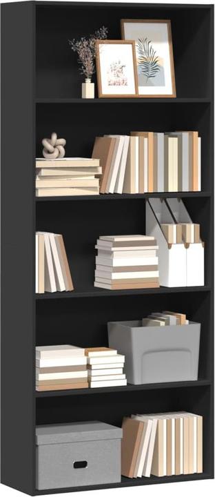Immagine prodotto VidaXL Bücherregal Bücherschrank Standregal Raumteiler Schwarz Holzwerkstoff (80 x 30 x 189 cm)
