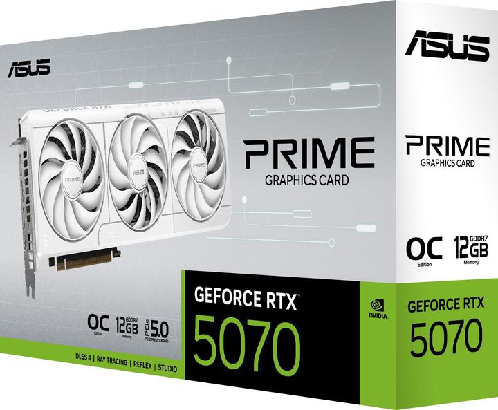 Actual product image ASUS PRIME-RTX5070-O12G-WHITE 12GB GDDR7 HDMI DP (12 GB)