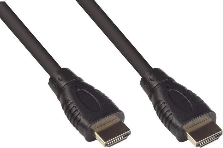 Image du produit Good Connections Câble de connexion HDMI 2.0b, 4K / UHD @60Hz, 18 Gbit/s, contacts dorés, noir, 0,5m, Good Connec (0.50 m, HDMI)
