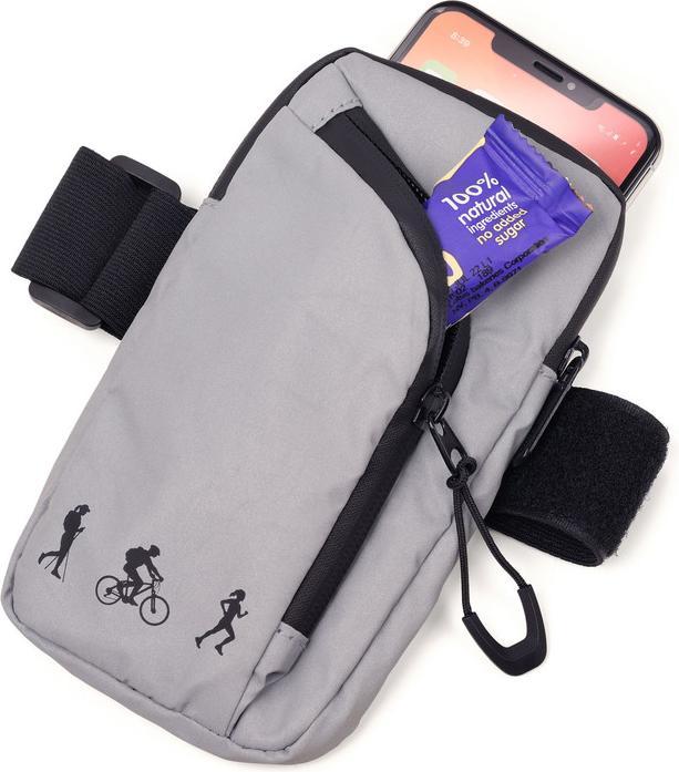 Immagine prodotto Troika ARMLEUCHTER Sac à bras reflectif, gris/noir