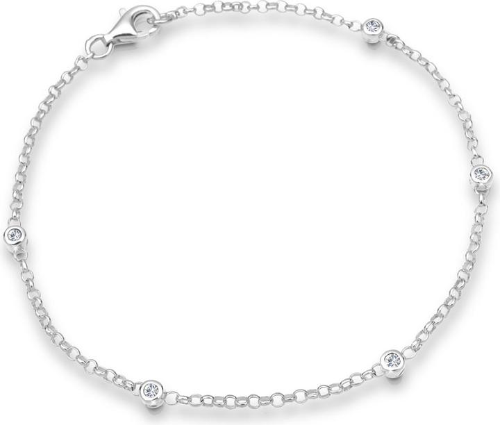 Elli Armband Klassisch Kristalle 925 Sterling Silber (17 cm, Glaskristall, 925er Sterling Silber)