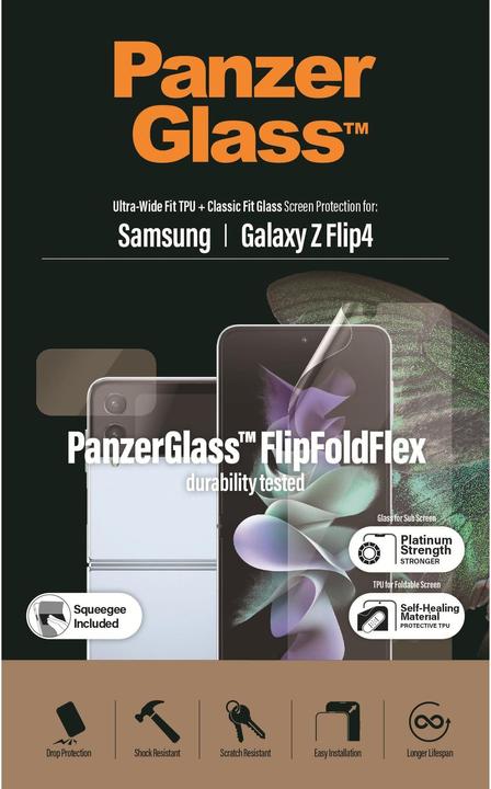 Actual product image PanzerGlass Ultra Wide Fit (1 Piece, Samsung Galaxy Z Flip4)