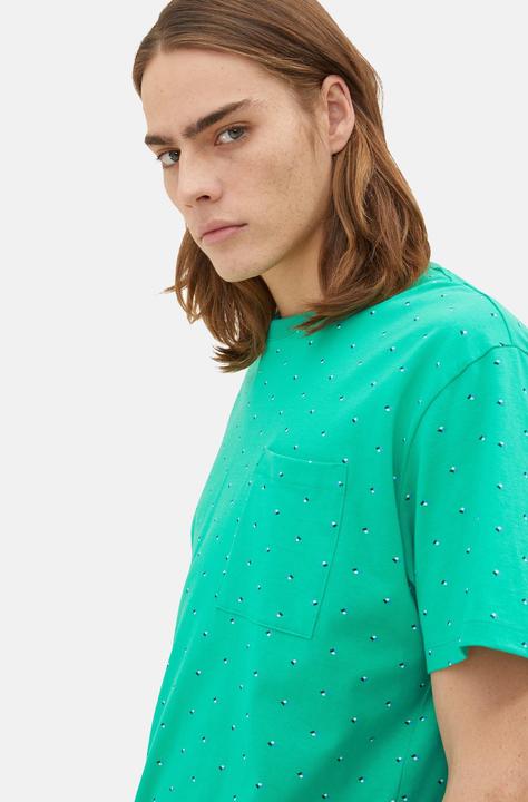 Immagine prodotto Tom Tailor T-Shirt Kurzarmshirt gepunktet mit Brusttasche (M)