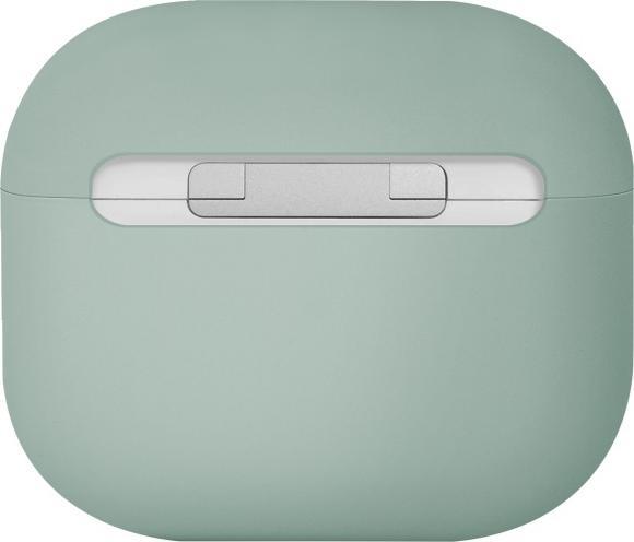 Actual product image Uniq case Lino AirPods 4 Silicone iceplant green