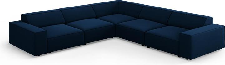 Image du produit Micadoni Canapé D'Angle Symétrique En Velours, "Jodie", 6 Places, 287x287x70Fabriqué en Europe (Canapé d'angle)