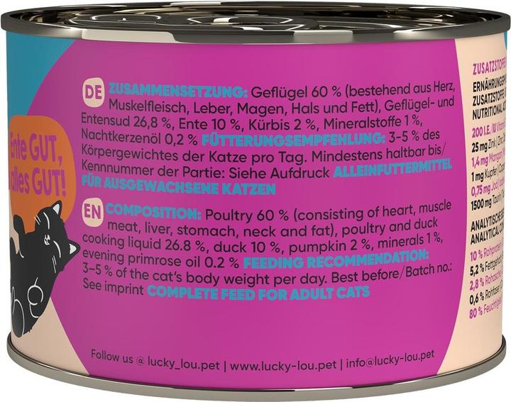 Image du produit Lucky Lou Nourriture humide pour chats (Adulte, 1 pcs, 244 g)