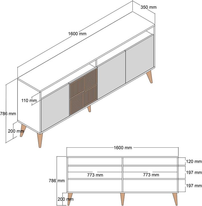 Immagine prodotto Hanah Home Corentin (160 x 35 x 78 cm)
