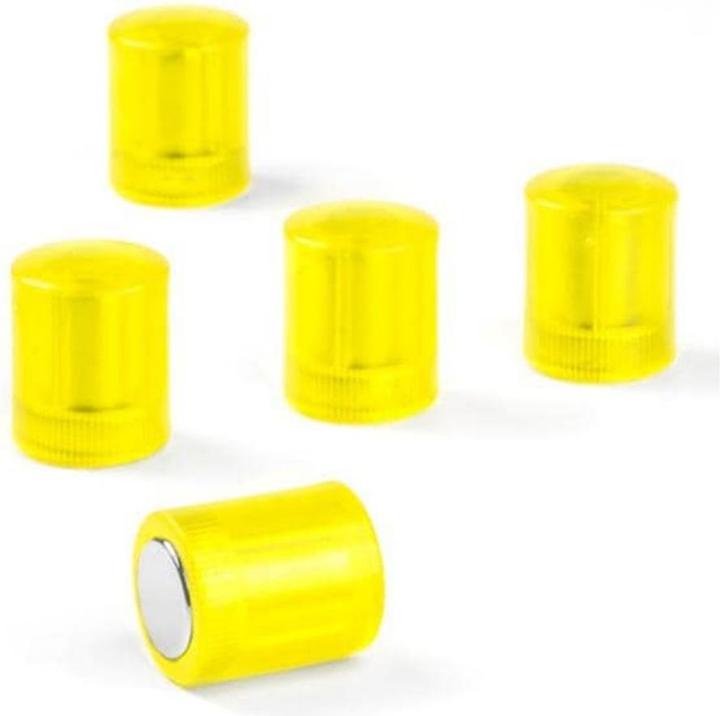Produktbild Supermagnete Tafelmagnete zylindrisch, gelb transparent (5 x)
