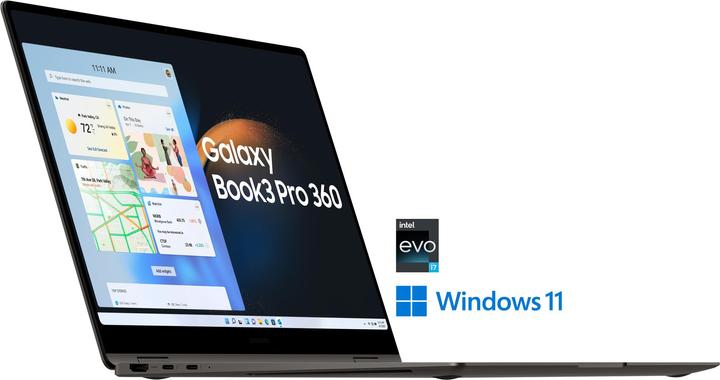 Actual product image Samsung Galaxy Book3 Pro 360 (16", Intel Core i7-1360P, 16 GB, 512 GB, DE)
