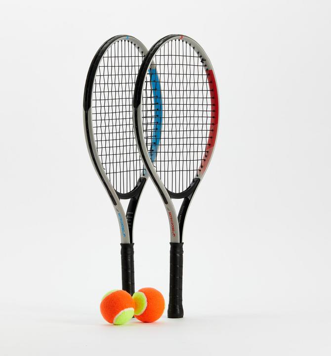 Actual product image Decathlon Tennis set kids - Essential Jr 21 inch, 2 rackets, 2 balls, 1 cover (575 g)