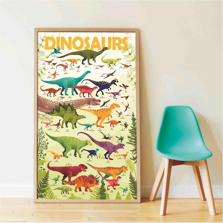 Actual product image Poppik Sticker Learning Poster Dinosaur