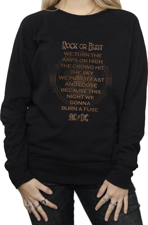 Image du produit AC/DC - Sweat ROCK OR BUST LYRICS - Femme (XXL)