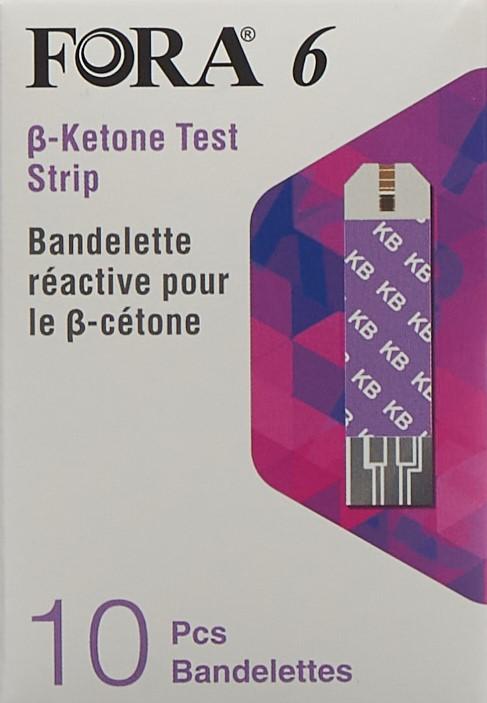 Image du produit Fora 6 bandelettes de test pour le β-cétone (Bandelette réactive)