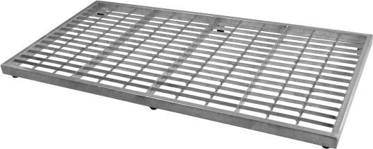 Actual product image Home It Home>it® firkantet trinrist med 6 stillesko 40x80 cm galvaniseret (6 pcs.)