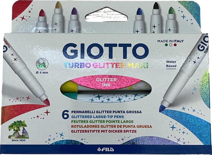 Giotto Penne in fibra Turbo Glitter (6 x)